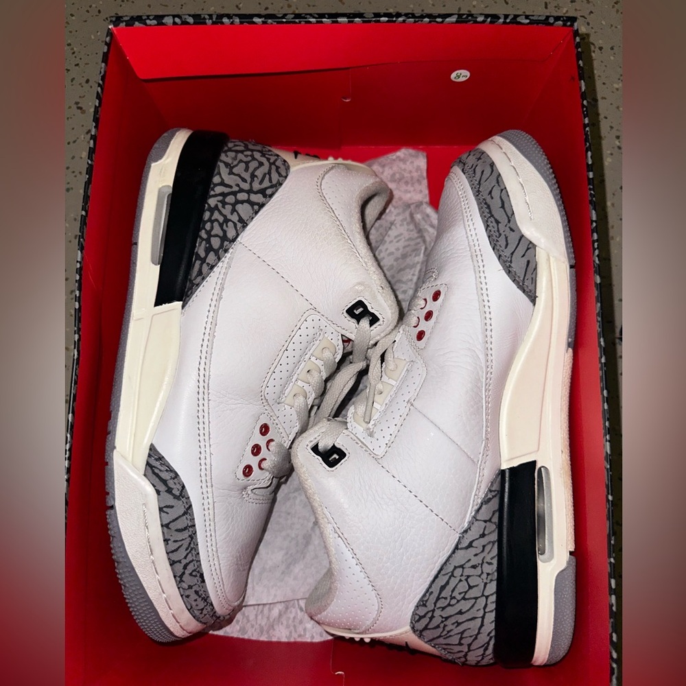 Air Jordan 3 white cement reimagined size 7Y
